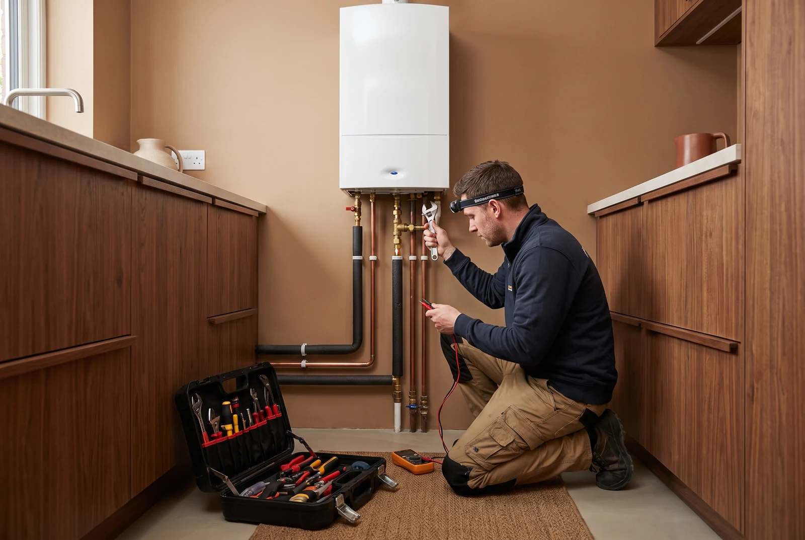 A boiler in an everyday utility setting